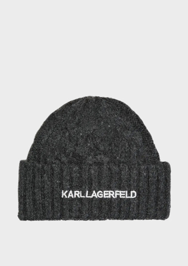 Шапка KARL LAGERFELD K/Essential Cable Knit Beanie