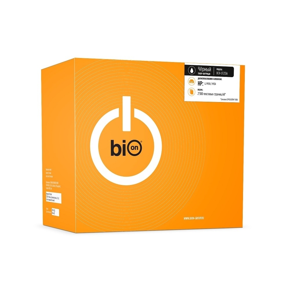 Bion BCR-CF233A Картридж для HP(LaserJet Ultra M106w/M134a/M134fn) (2300  стр.), Черный, с чипом