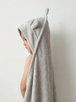 Махровое полотенце с капюшоном 85х85, Серый