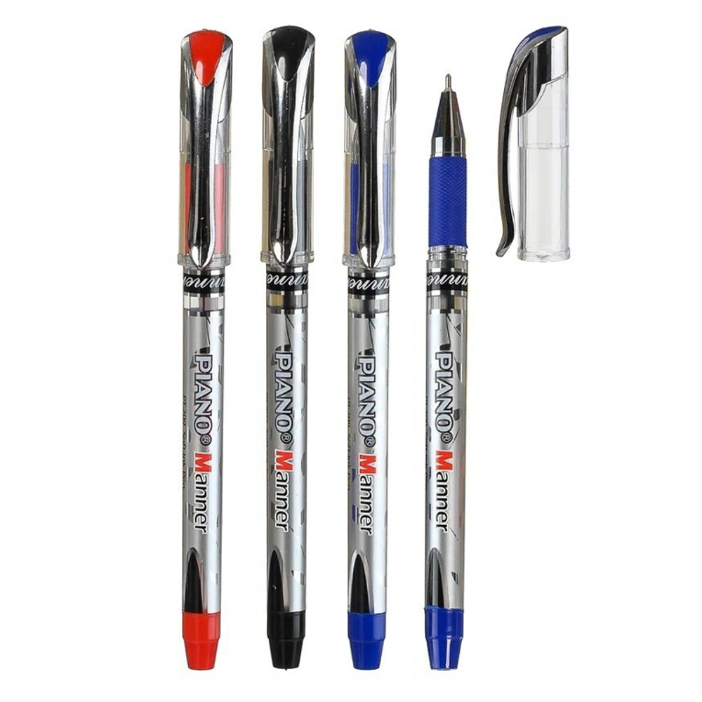 Ручка шариковая, масляная, Piano, 3 цвета чернил, серия "Manner", 4 шт