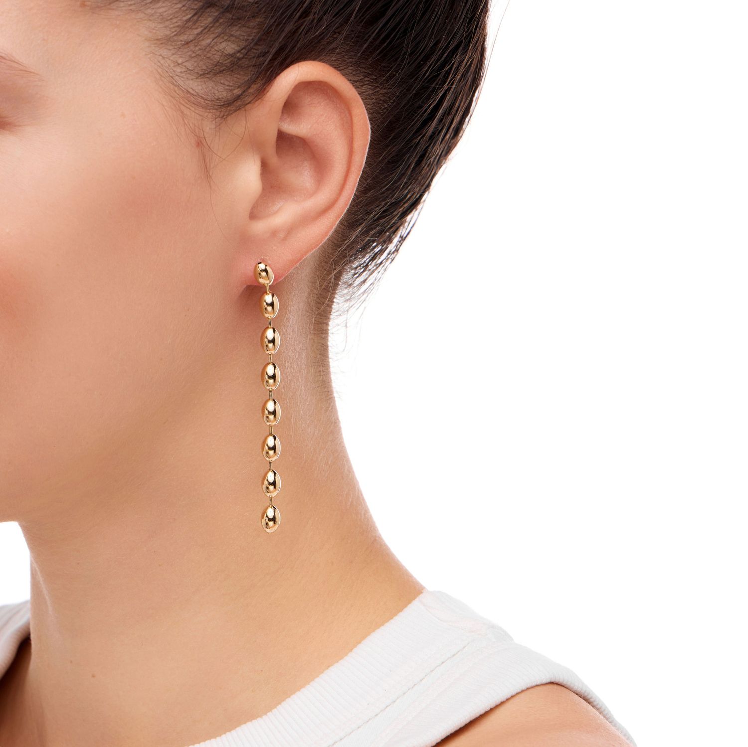 Серьги Dribble Oval Earrings – Gold