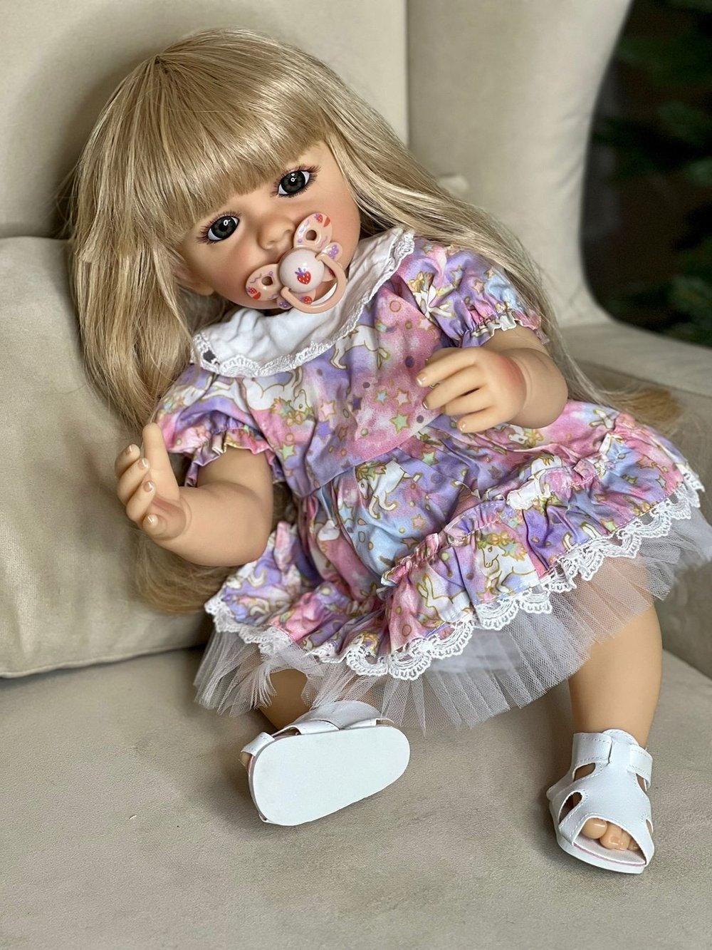 Кукла Реборн виниловая 55см в пакете (FA-105B)