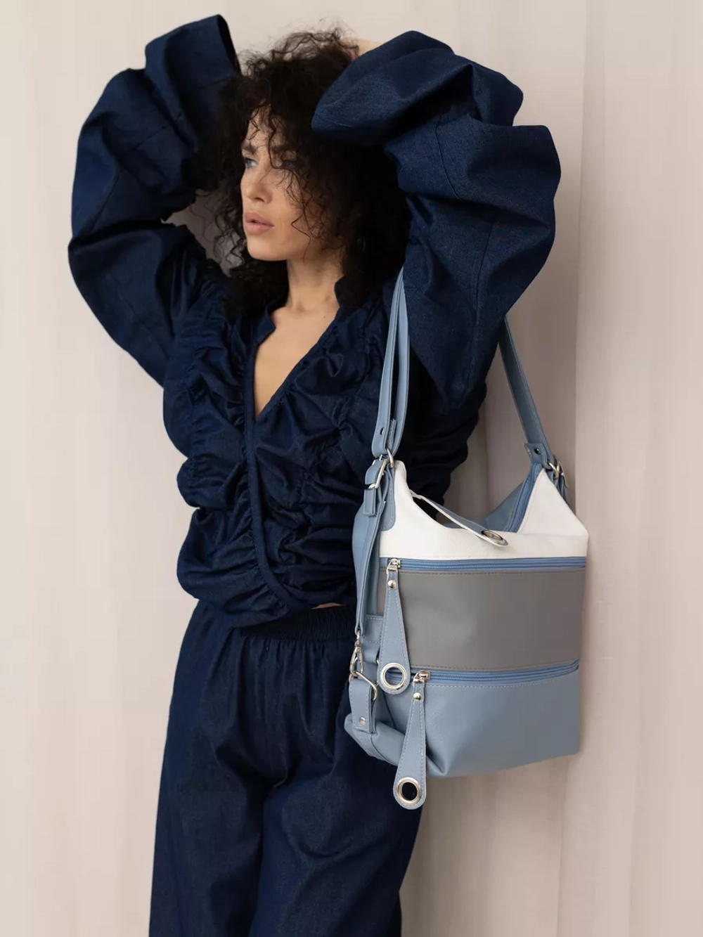 Сумка через плечо большая трансформер шоппер