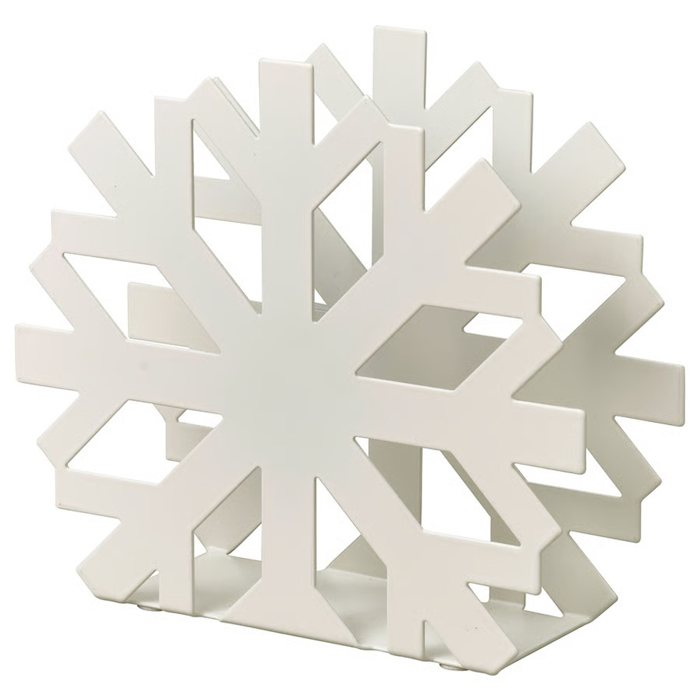 ВИНТЕРФИНТ VINTERFINT Салфетница 17х15 см, белые снежинки,