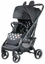 Коляска прогулочная Babalo 2022 Classic Микки маус текстиль на черной раме с сумкой