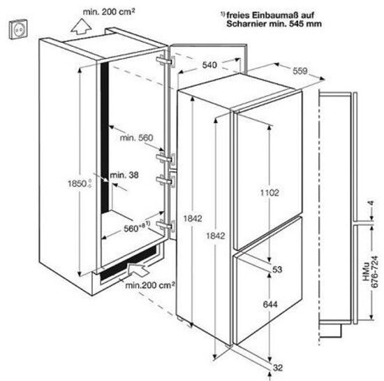 Встраиваемый холодильник Electrolux ENN 3154