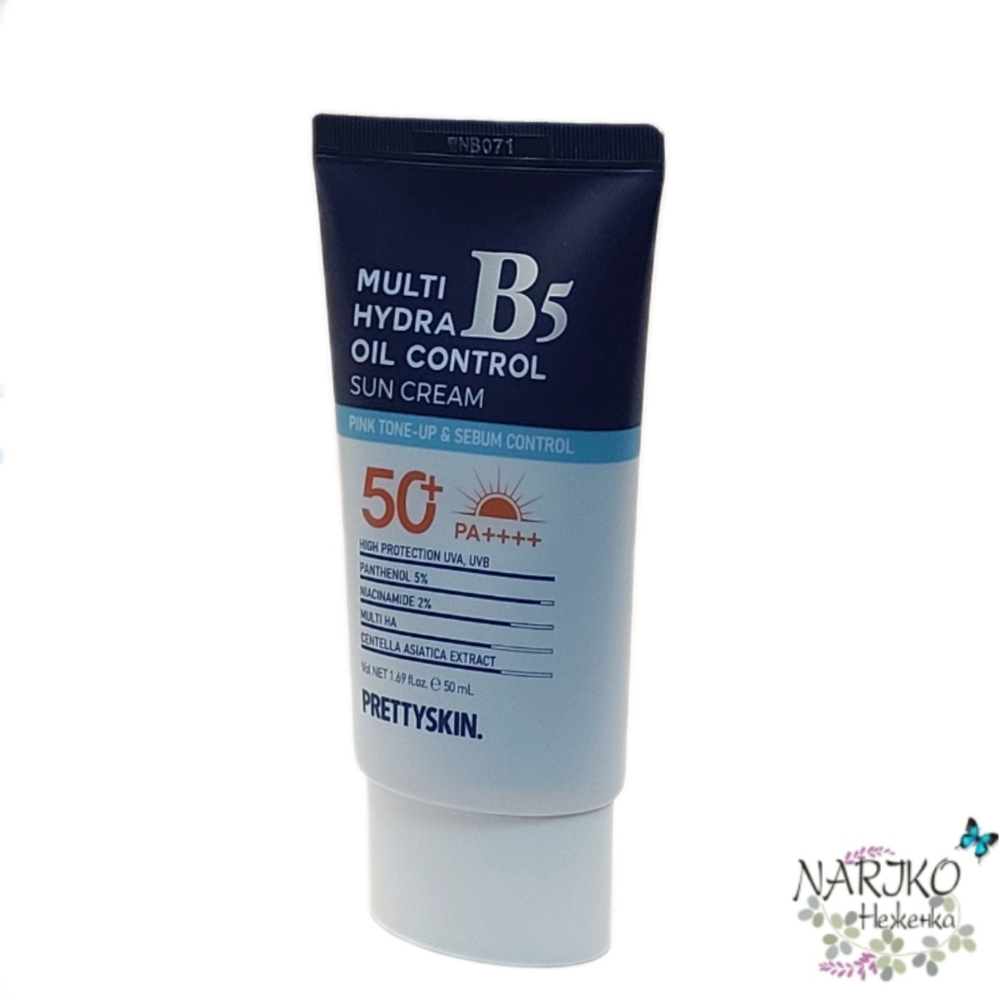 Солнцезащитный крем для чувствительной и жирной кожи PRETTYSKIN Multi Hydra B5 Oil Control Sun Cream SPF50+ PA++++, 50 мл.