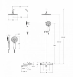 Душевая система Cezares STYLUS STYLUS-CVD-IN сатин