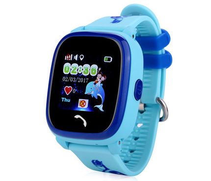 Детские часы с GPS Smart Baby Watch DF25 Голубые