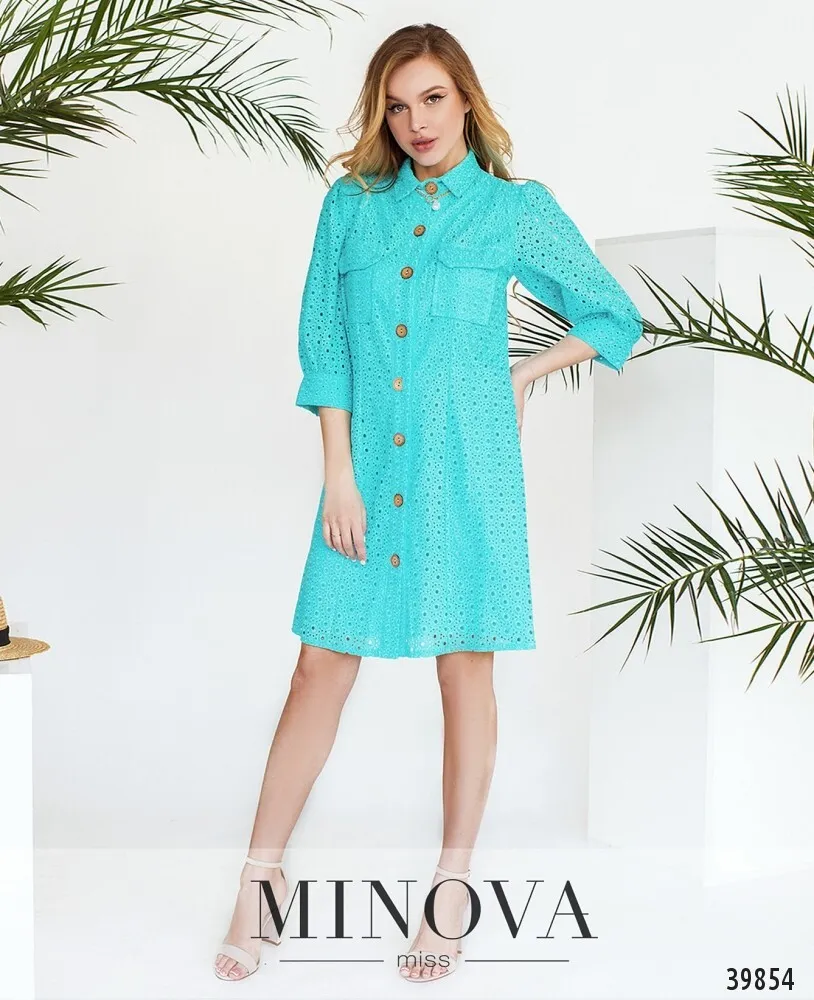 Платье 3147-ярко-голубой Minova