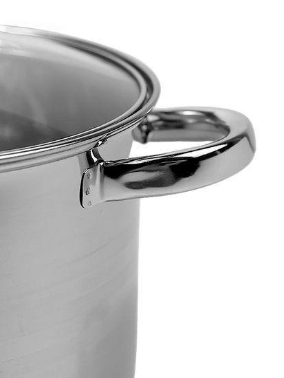 Кастрюля 4,5 л. из нержавеющей стали Kamille KM 5401 со стеклянной крышкой