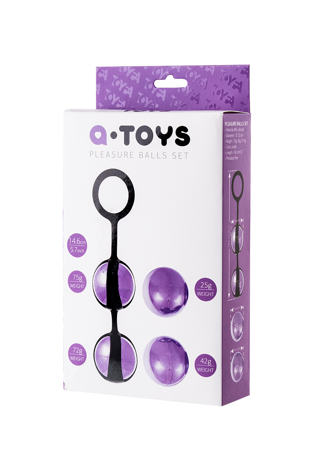 Вагинальные шарики TOYFA A-Toys Vender, ABS пластик, фиолетовый, 14,6 см