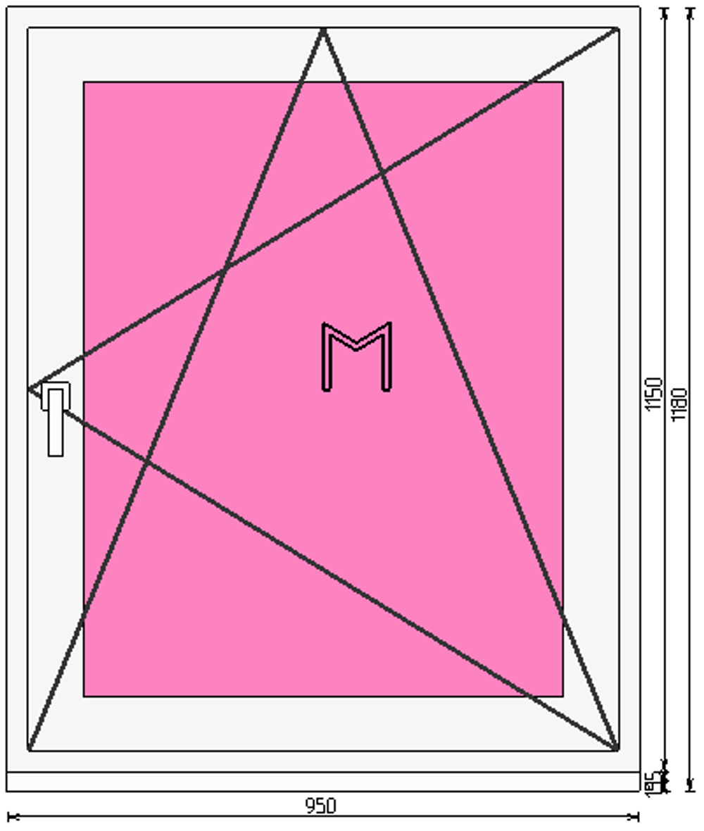 Пластиковое окно 1150 х 950 ТермА Эко + Москитная сетка