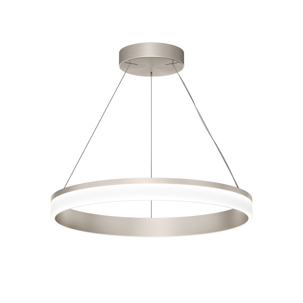 Подвесной светильник RING, ?600 мм, LED, 38Вт, 4000К, алюминий+акрил, сатин. никель
