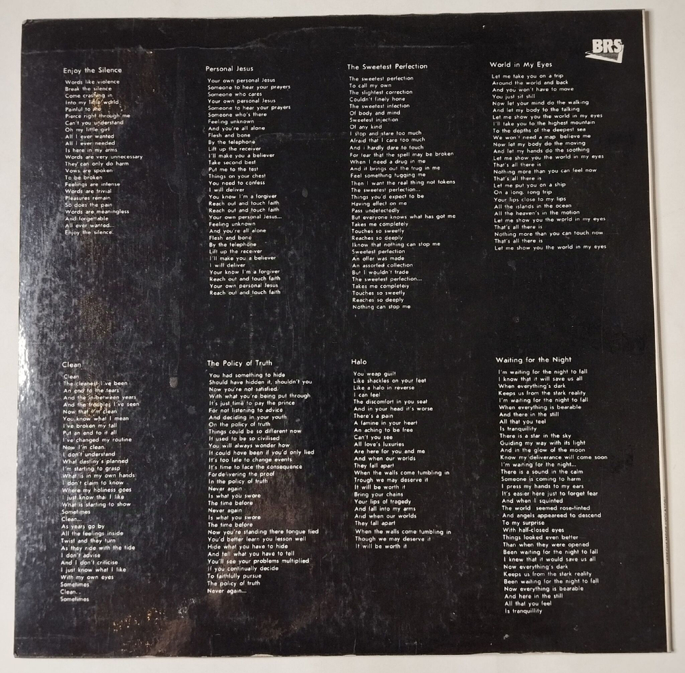 Винтажная виниловая пластинка LP Depeche Mode Violator (Россия 1992) Enjoy The Silence