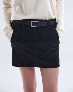 Юбка из искусственной замши черный
