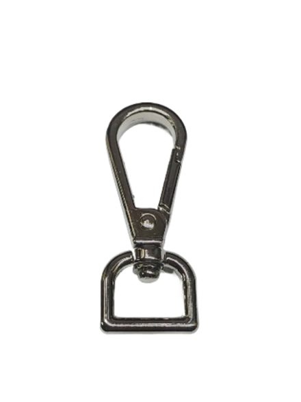 Карабин на вертлюге 13 мм, никель (140417-13)