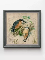 Картины на стену интерьерная на холсте 4 шт, 23*23 см