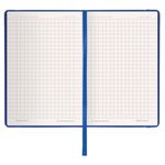 Блокнот в клетку с резинкой МАЛЫЙ ФОРМАТ А6 (100x150 мм), 80 л., под кожу синий BRAUBERG "Metropolis Special", 111580