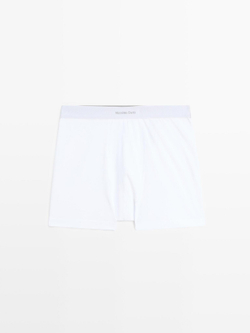 Massimo Dutti русы-боксеры с логотипом на поясе, белый