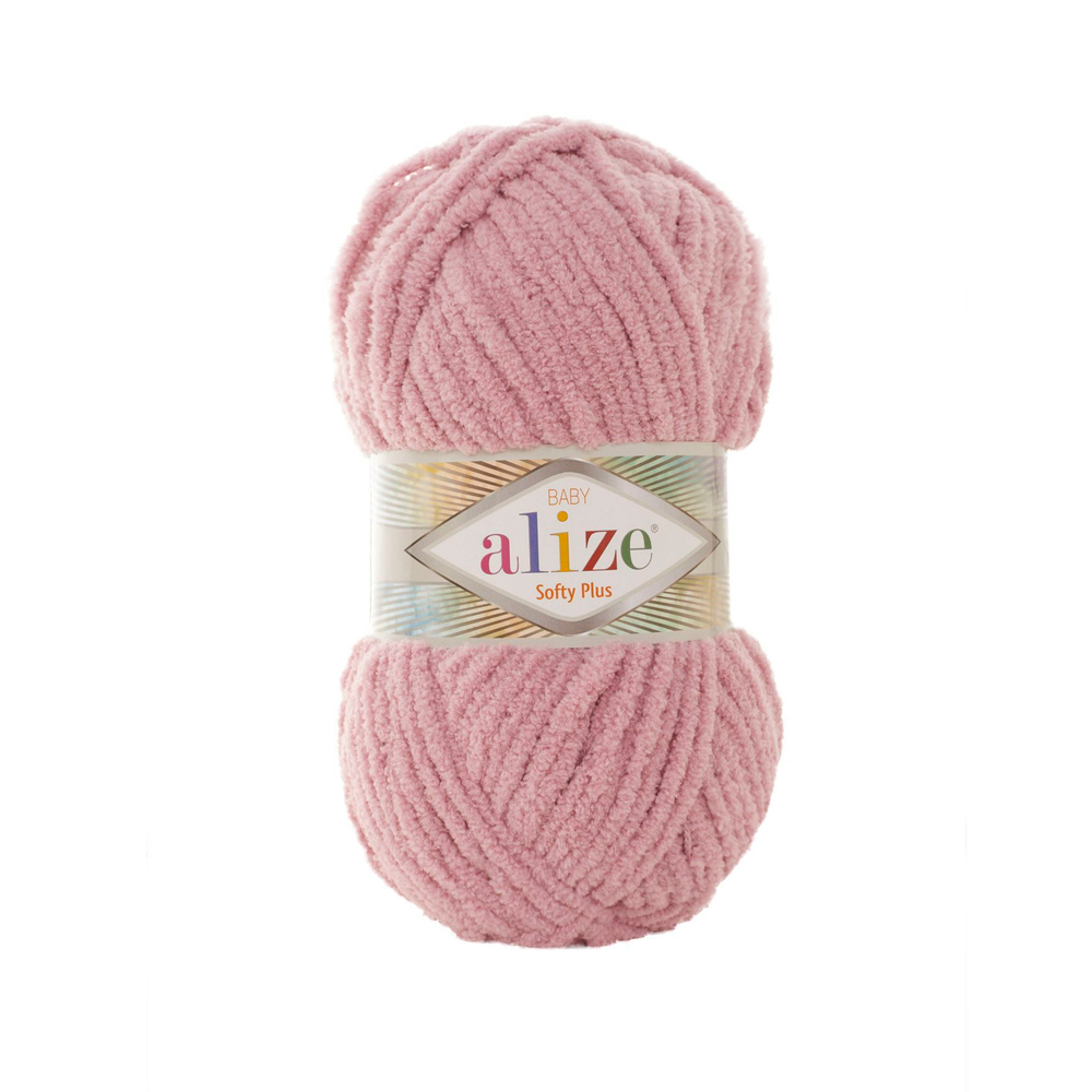 Софти плюс (Softy plus) пряжа Alize 100%микрополиэстер 5х100г/120м 295 розовый