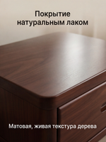 Тумба прикроватная, 47х29х15, Мелания, подвесная, с ящиком, коричневый, массив березы