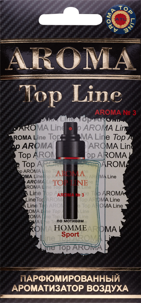 Ароматизатор для автомобиля AROMA TOP LINE №3 Sport Homme картон