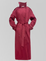 Тренч Koko Be Trendy однотонный длинный замшевый с ремешком