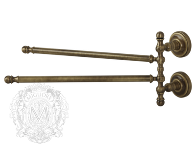 Полотенцедержатель двойной поворотный 34см. Migliore Mirella ML.MRL-M055.ВR бронза
