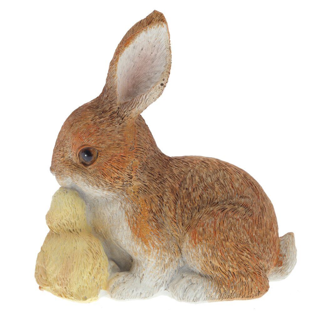 GAEM Фигурка декоративная "Заяц с утенком", L10 W6 H10,5 см