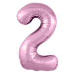 Шар фольгированный Цифра 2 101 см (Розовый)