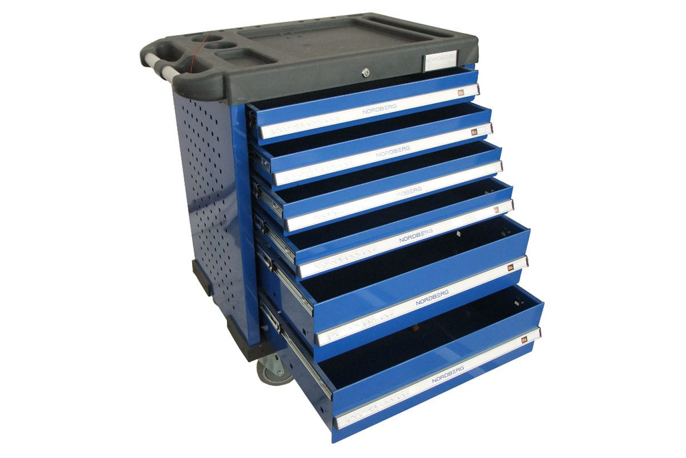 Тележка инструментальная, 6 выдвижных ящиков, синяя NORDBERG T6N(B)