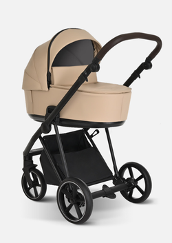Roan Коляска 2 в 1 Sol Leather Caramel Black Тем.коричневый