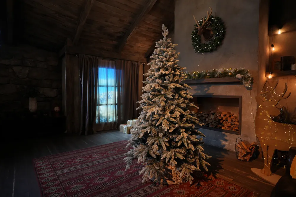 Заснеженная елка «Noel» (Литая+пвх) 210 см / 2,1 м