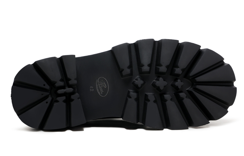 Viplander Top Grain Cow Leather Platform Shoes Men"s Black