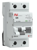 Автомат дифференциальный EKF rcbo6-1pn-25C-100-ac-av