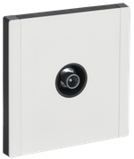 FORTE&PIANO Розетка TV проходная FP229M металл белый IEK