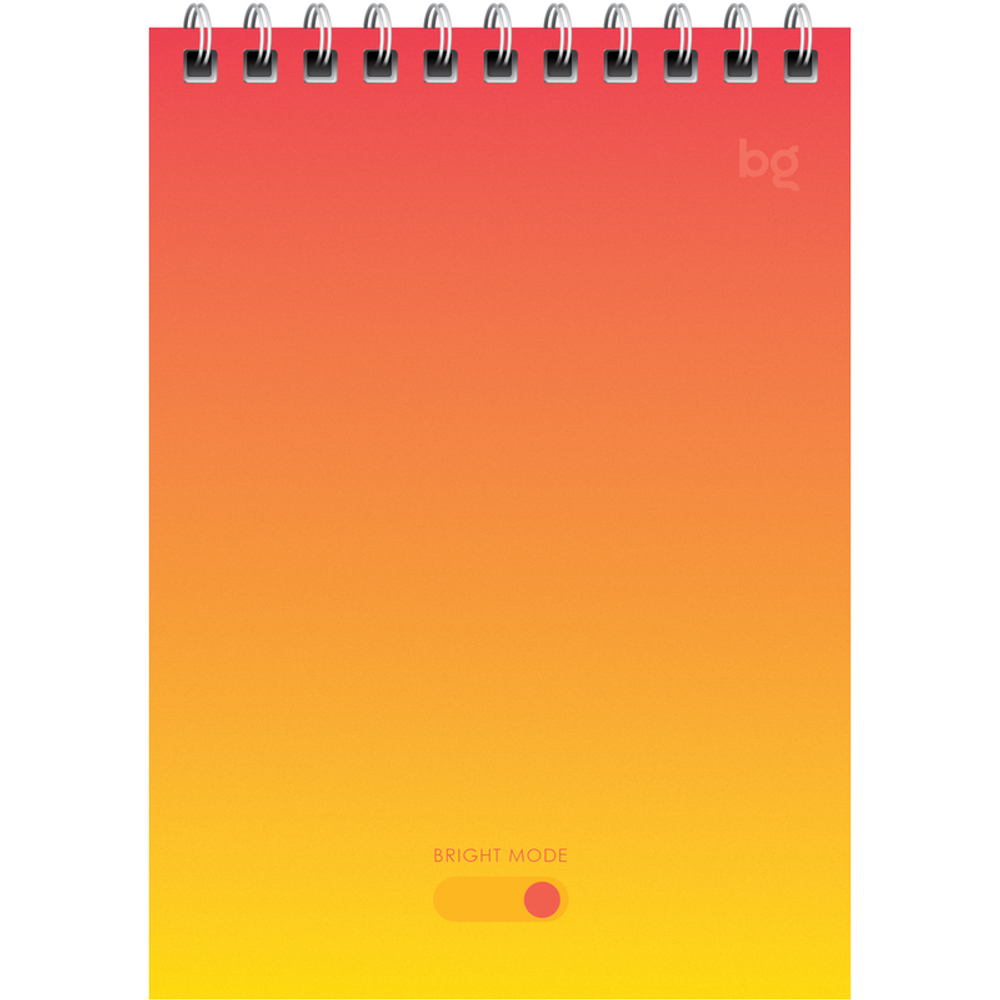 Блокнот  BG "Bright monocolor" на спирали, А6, 60 листов в клетку