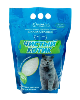 Чистый котик Силикагелевый наполнитель 3,5л.
