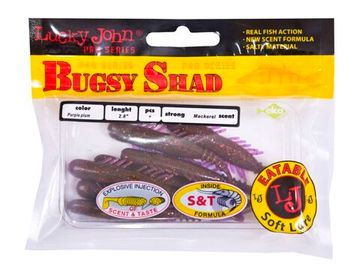 Виброхвосты съедобные LJ Pro Series BUGSY SHAD 2.8in(7,2 см), цв. S13, 7 шт.