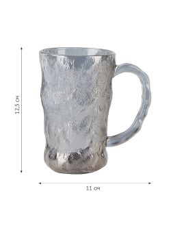 Набор из 6шт кружка "Frost.Grey" v=360 мл (стекло) (подарочная упаковка)