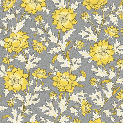 Желтые цветы на сером. (Дизайнер Irina Skaska)