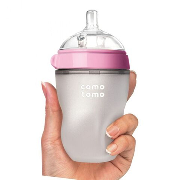 250P-EN Бутылочка для кормления Comotomo, цвет розовый (250 мл.)