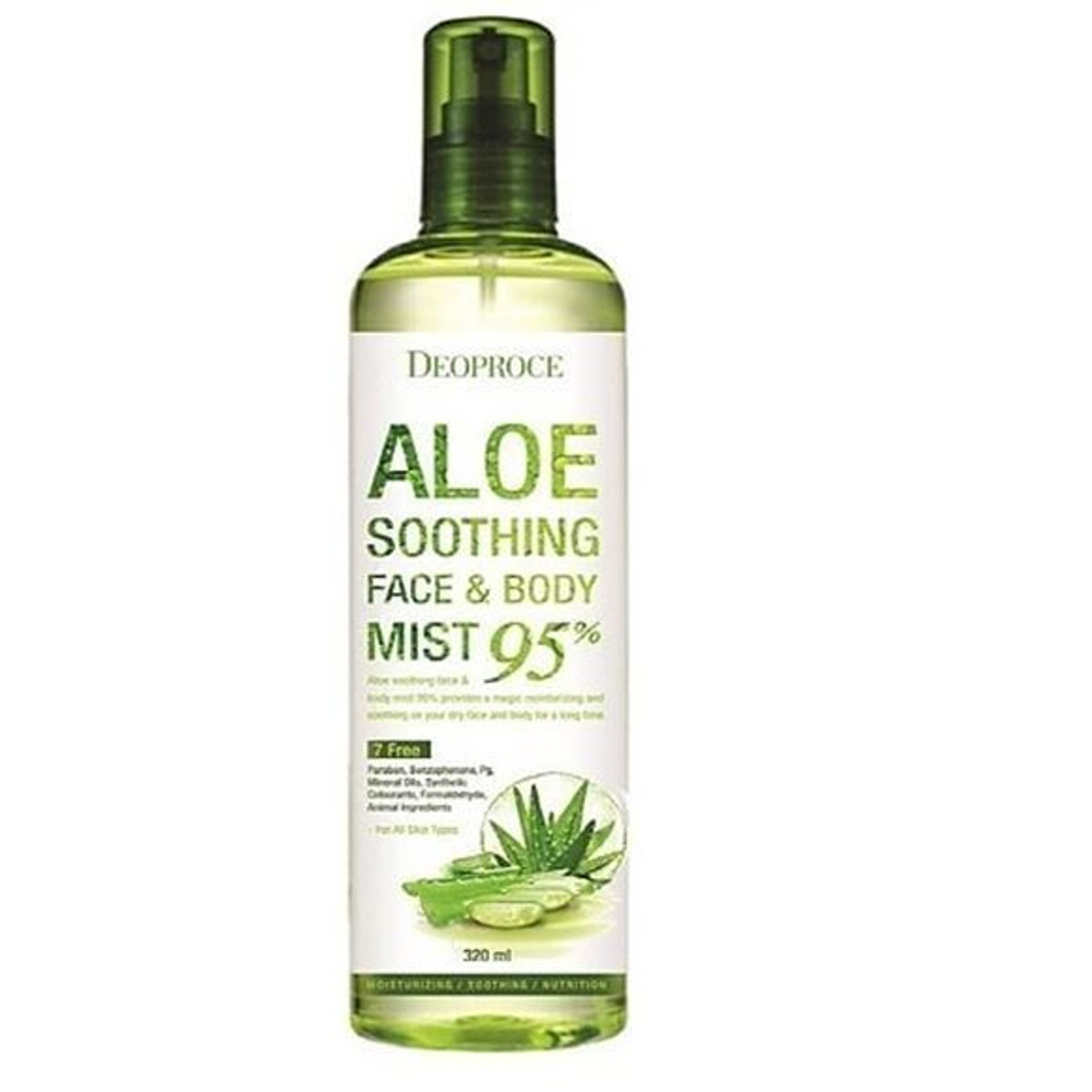 Deoproce Soothing Face & Body Mist 95% увлажняющий спрей для лица и тела с алое