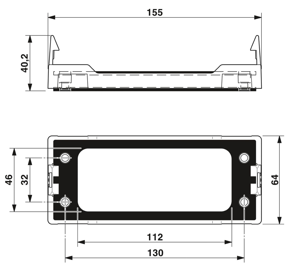 0801647 - CES-B24-SF-PLBK - Рамка с защелками