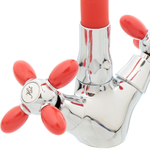 Смеситель для кухни, Frud, гибк излив, с кран-буксой, красн, R44127-10