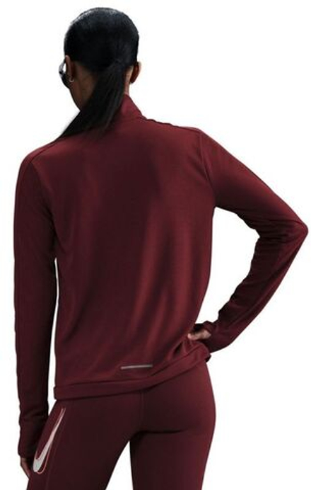 Женская теннисная футболка (dł. Рукава) Nike Dri-Fit Pacer 1/4-Zip - Коричневый