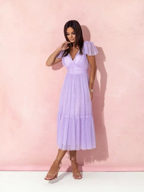 сиреневое миди платье из тюля * Эланджелес *