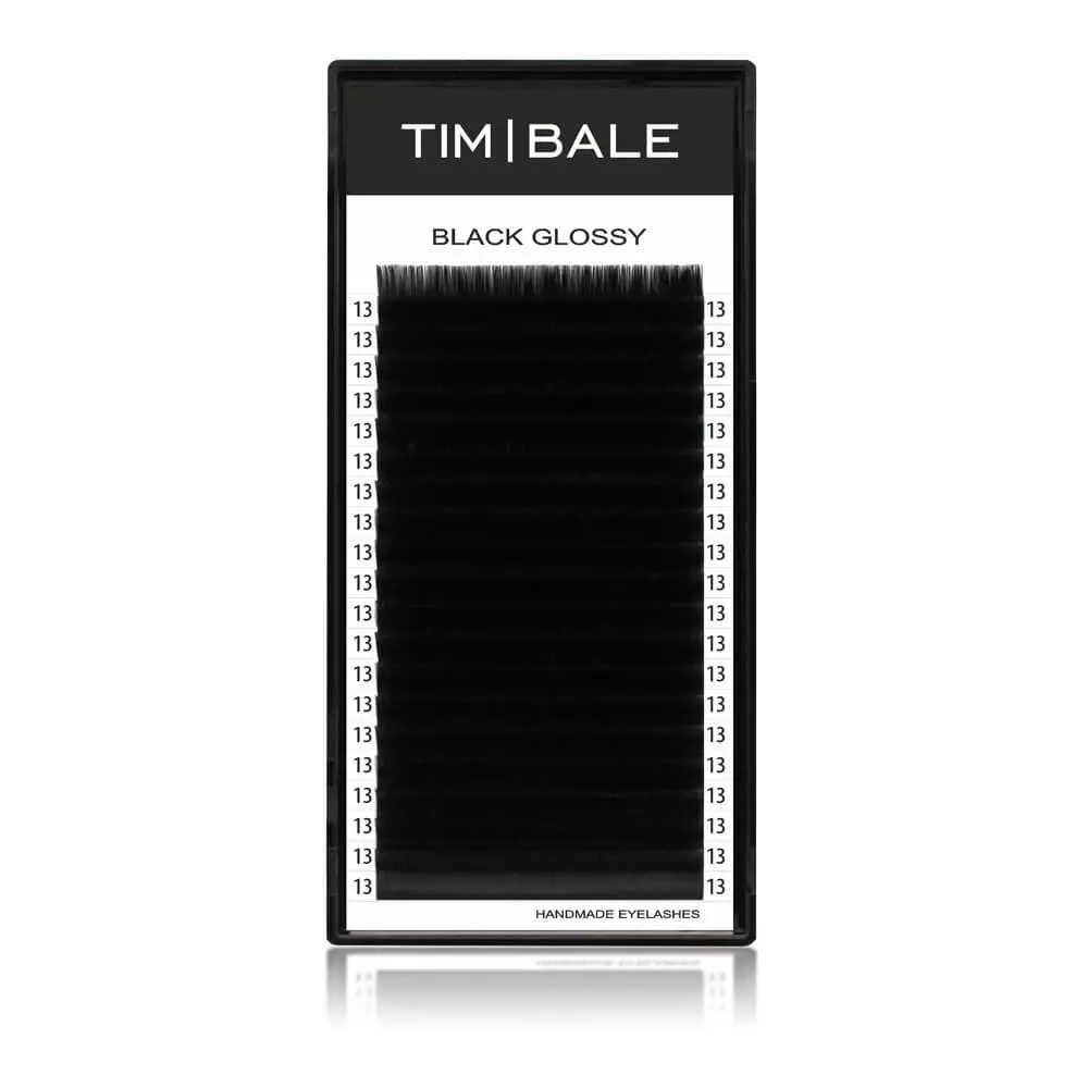 Ресницы чёрные TimBale Black Glossy, 20 линий M 0.07