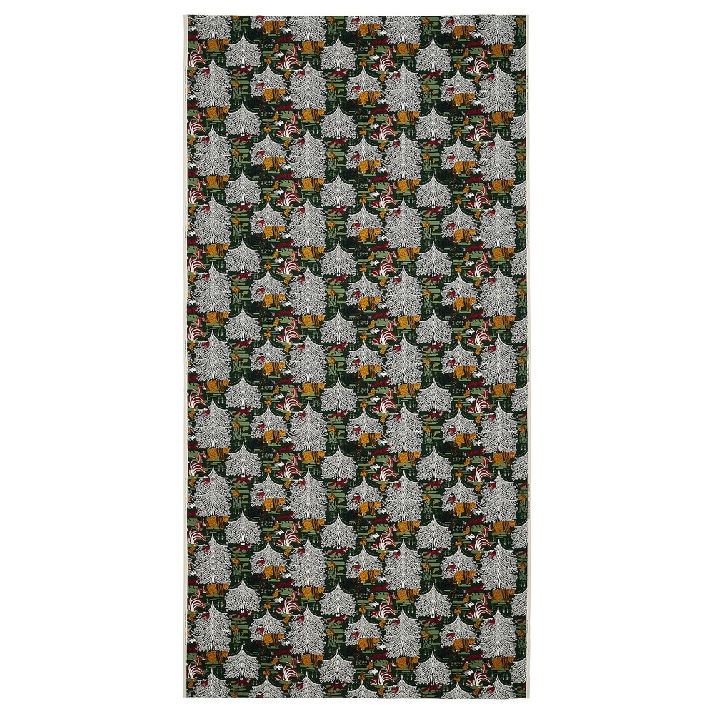 IKEA SMÅFINGERÖRT  (ИКЕА СМÅФИНГЕРÖРТ)  -  Ткань с окантовкой, зеленая, 150x300 см